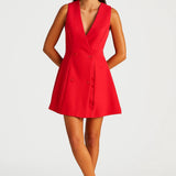 Robe Femme | Courte | Soirée | décolleté croisé pour Été