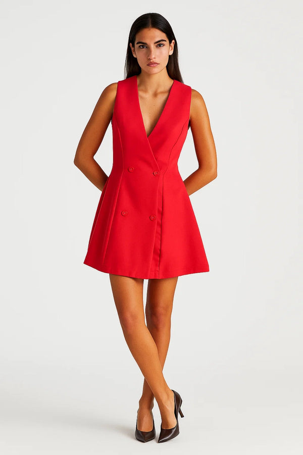 Robe Femme | Courte | Soirée | décolleté croisé pour Été