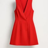 Robe Femme | Courte | Soirée | décolleté croisé pour Été