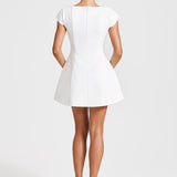 Robe Femme | Courte | Classique | coupe trapèze structurée pour Été