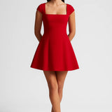 Robe Femme | Courte | Classique | coupe trapèze structurée pour Été