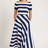 Robe Femme | Midi | Élégante | coupe évasée pour Été