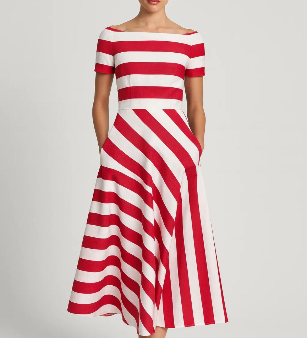 Robe Femme | Midi | Élégante | coupe évasée pour Été