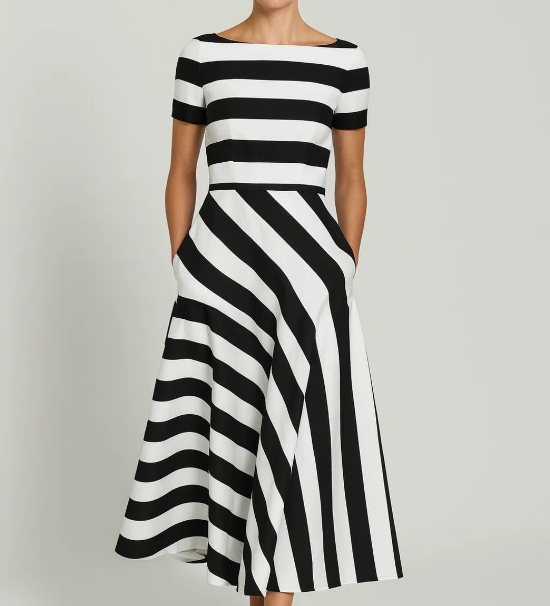 Robe Femme | Midi | Élégante | coupe évasée pour Été