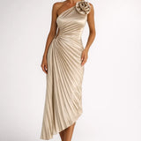 Robe Femme | Midi | Élégante | plissé aérien pour Été