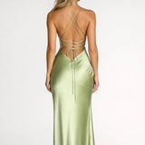 Robe Femme | Soirée | Longue | dos lacé croisé pour Été