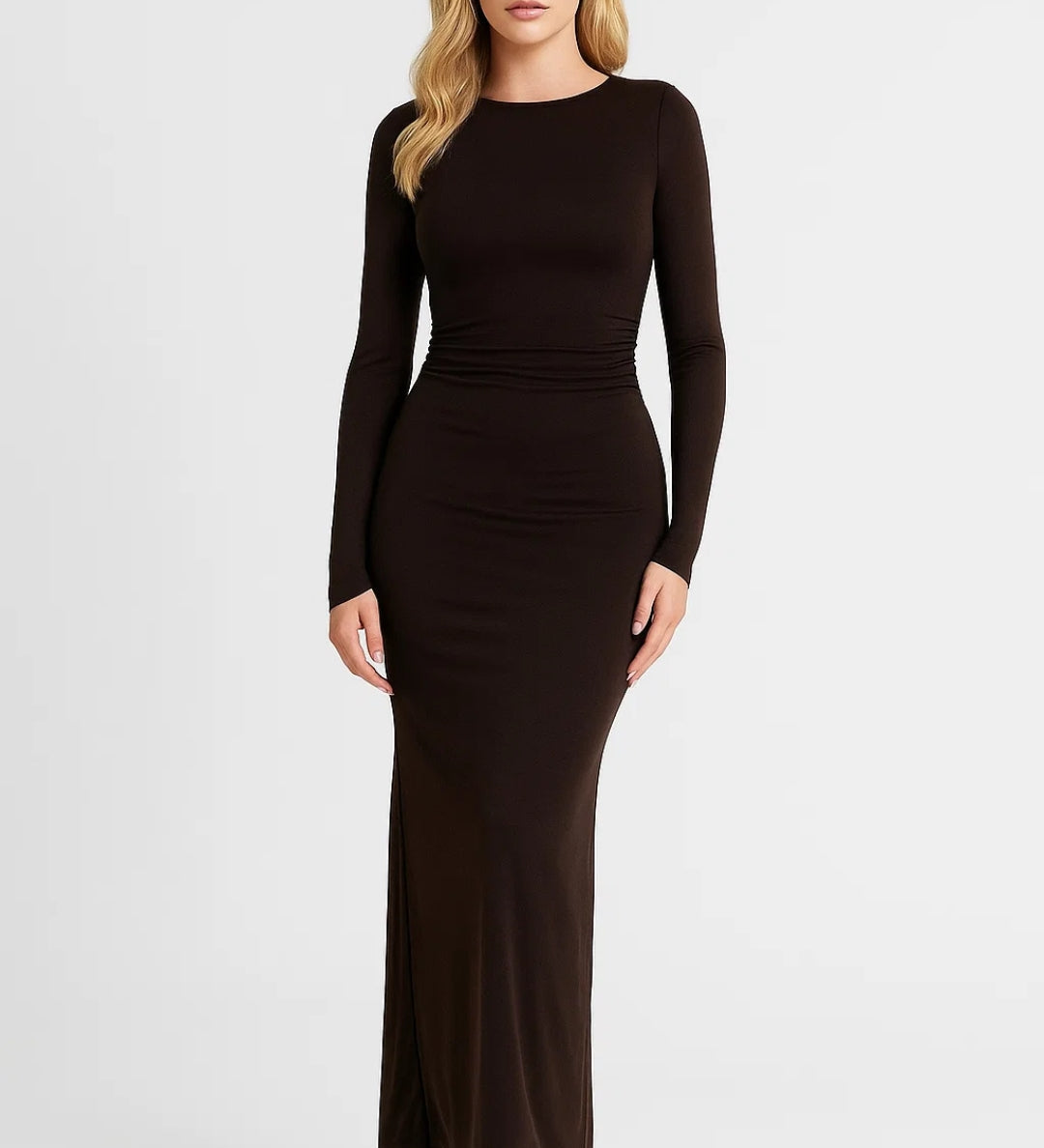 Robe Femme | longue | coupe ajustée minimaliste pour Hiver