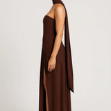 Robe Femme | Longue | Soirée | drapé asymétrique pour Été