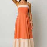 Robe Femme | Longue | Estivale | contraste en étages pour Été