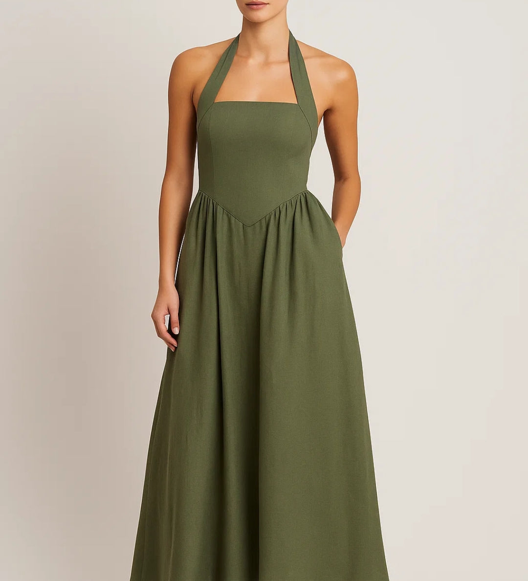 Robe Femme | Midi | Classique | encolure dos-nu pour Été