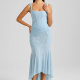 Robe Femme | Midi | Romantique | ourlet asymétrique pour Été