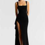 Robe Femme | Longue | Soirée | drapé fluide pour Été