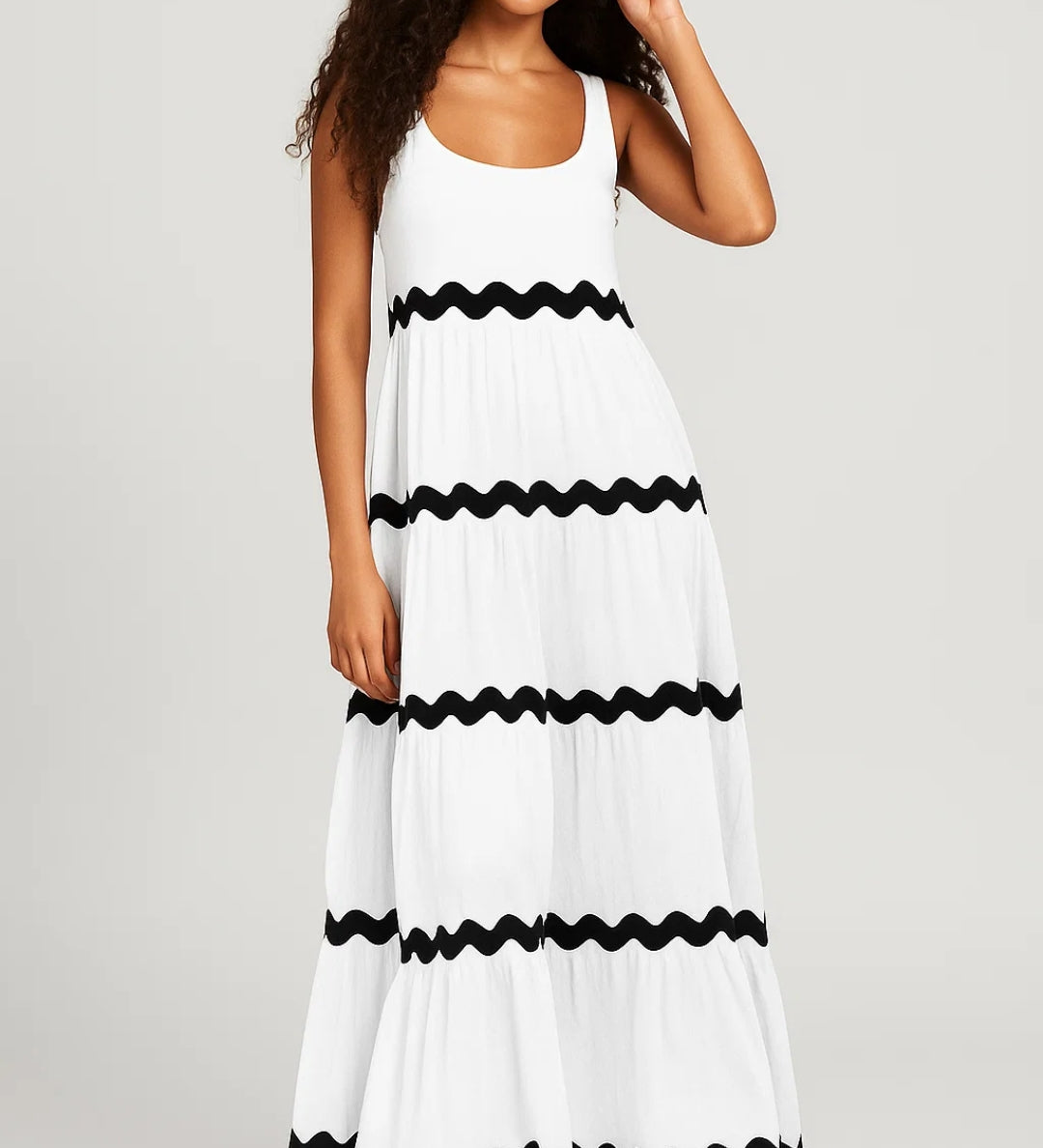 Robe Femme | Longue | Graphique | bandes contrastées pour Été