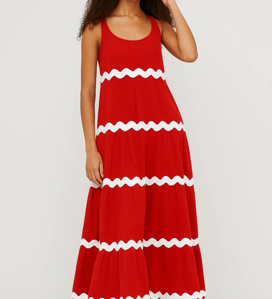 Robe Femme | Longue | Graphique | bandes contrastées pour Été