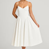 Robe Femme | Midi | Élégante | jupe évasée pour Été