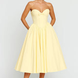 Robe Femme | Midi | Féminine | taille marquée pour Été