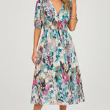 Robe Femme | Robe Féminine à Manches Bouffantes | Légère et Élégante