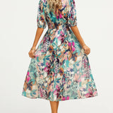 Robe Femme | Robe Féminine à Manches Bouffantes | Légère et Élégante