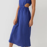 Robe Femme | Robe Découpée à Taille Haute | Légère et Structurée