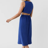 Robe Femme | Robe Découpée à Taille Haute | Légère et Structurée