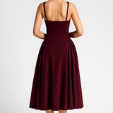 Robe Femme | Midi | Élégante | jupe ample pour Mi-Saison