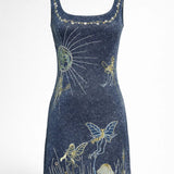 Robe courte Femme | vêtement femme & tenue femme | imprimé artistique pour Été