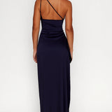 Robe longue Femme | asymétrique & fente | épaule dénudée pour Été