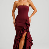 Robe Femme | Longue | Soirée | volants structurés pour Été