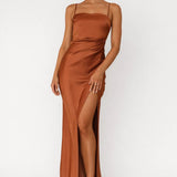 Robe longue Femme | chic & glamour | fente latérale audacieuse pour Été