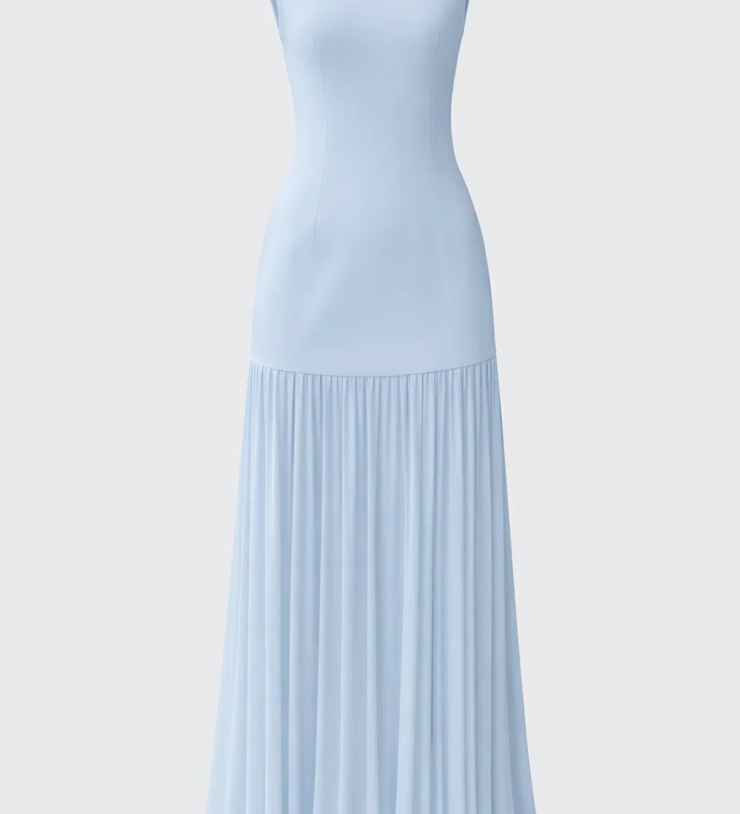 Robe longue Femme | soirée & cérémonie | jupe plissée fluide pour Printemps