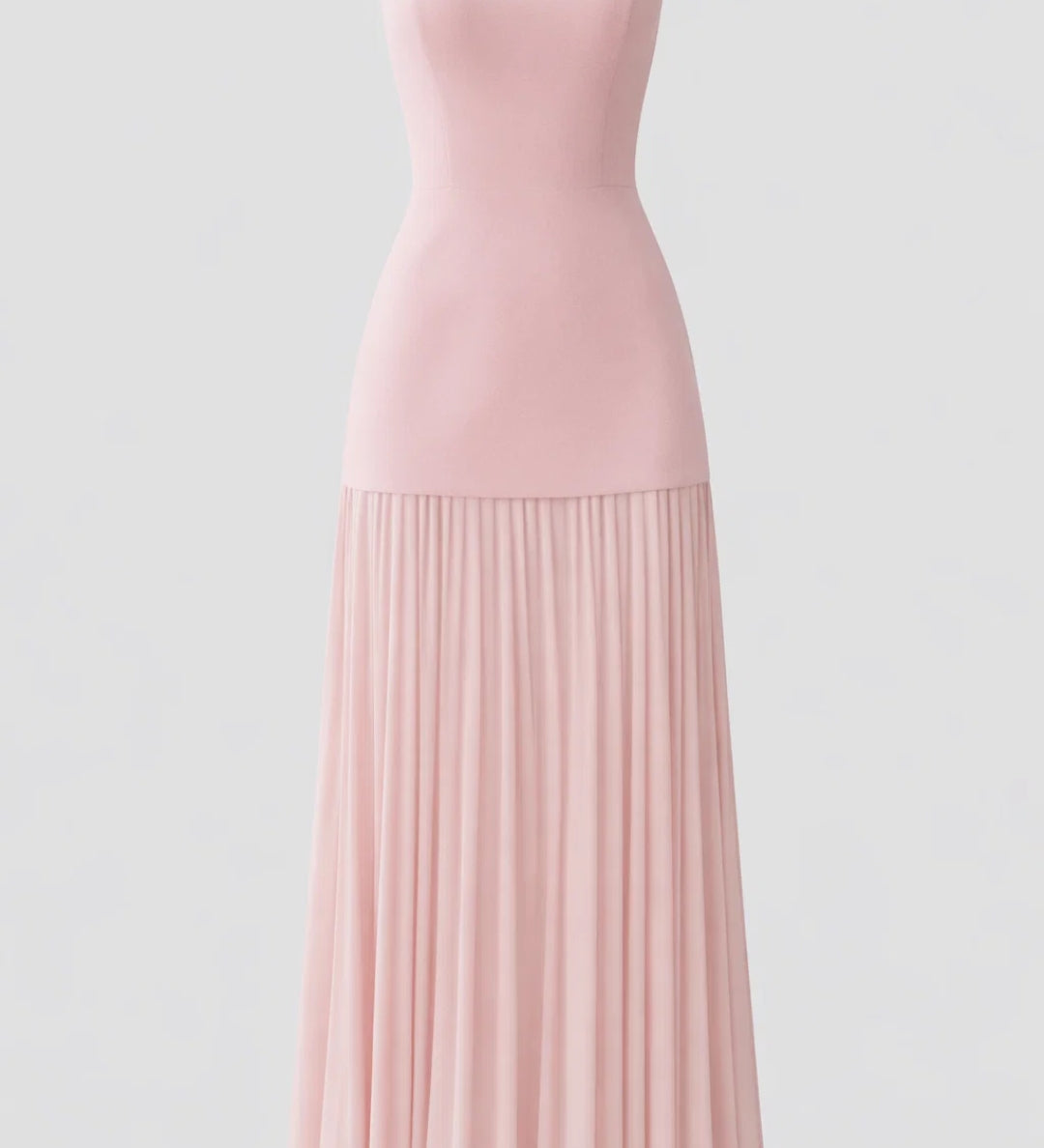 Robe longue Femme | soirée & cérémonie | jupe plissée fluide pour Printemps