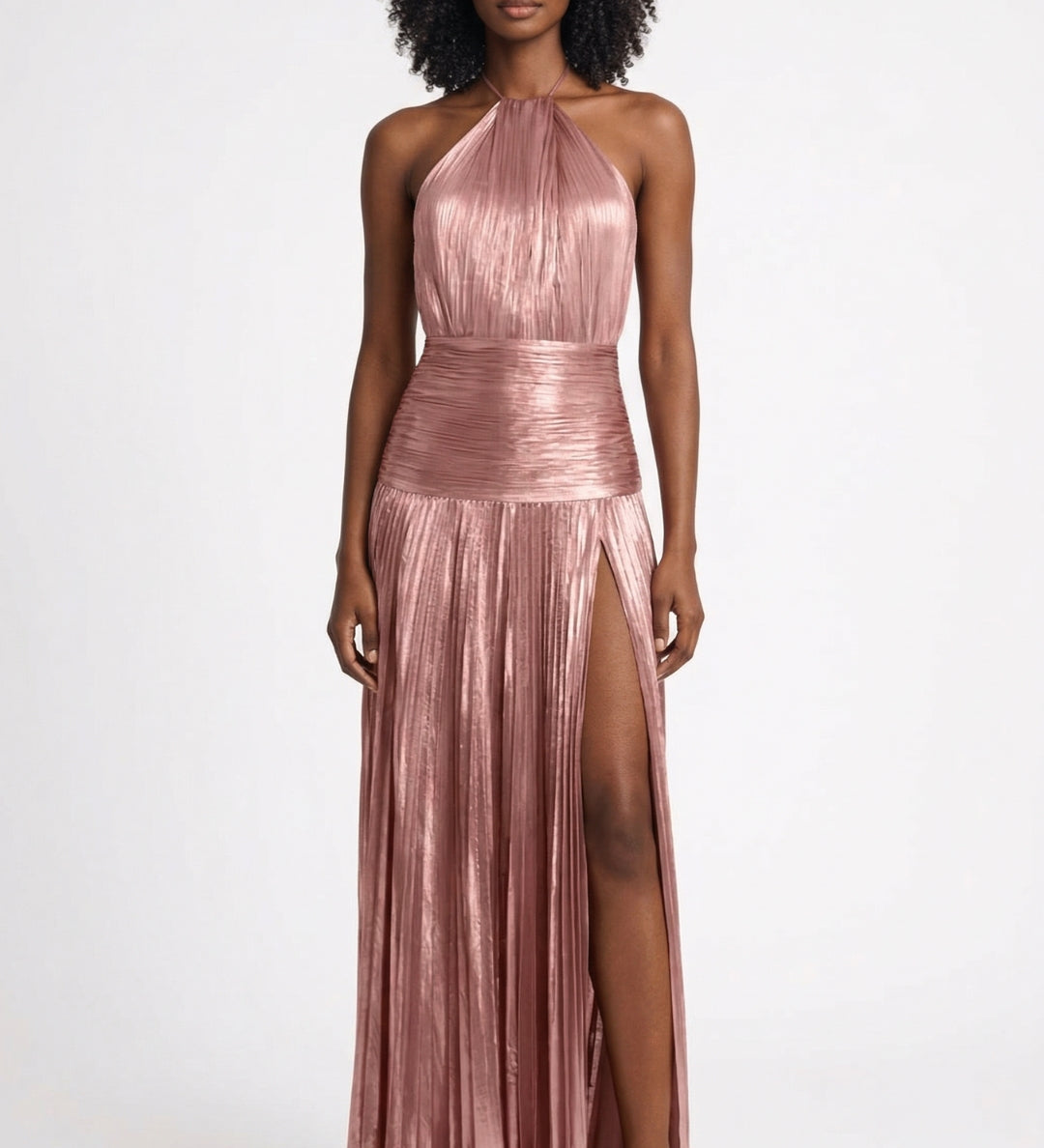 Robe longue Femme | soirée & gala | fente haute satinée pour Printemps