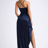 Robe longue Femme | tenue élégante | dos lacé pour Été