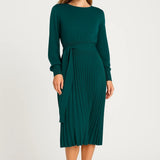 Robe Femme | Midi | Élégante | plissé fluide pour Mi-Saison