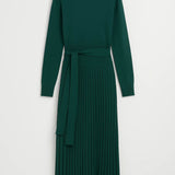 Robe Femme | Midi | Élégante | plissé fluide pour Mi-Saison