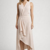 Robe midi Femme | Élégante & Fluide | Volant asymétrique pour Été