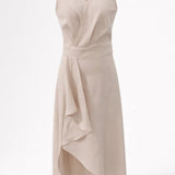 Robe midi Femme | Élégante & Fluide | Volant asymétrique pour Été