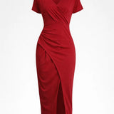 Robe midi Femme | élégante & chic | fente croisée pour Été