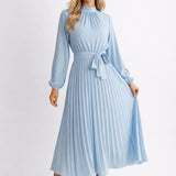 Robe midi Femme | élégante & fluide | jupe plissée pour Printemps