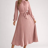 Robe midi Femme | élégante & fluide | jupe plissée pour Printemps