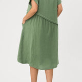 Robe Femme midi | Quotidien fluide | poches latérales pour Printemps-Été