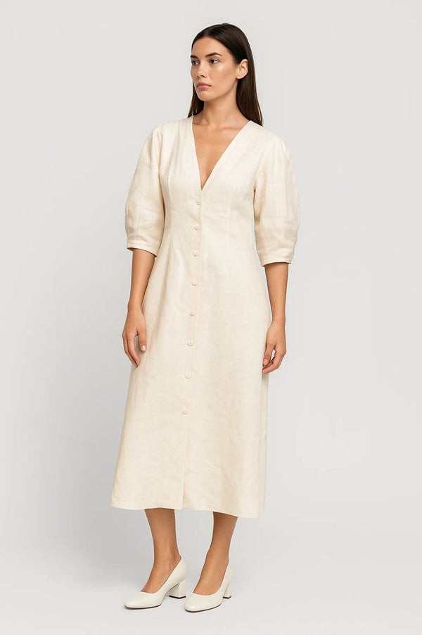 Robe Femme midi | Chic structuré | Premium pour Printemps