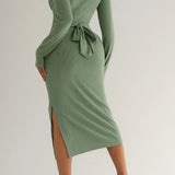 Robe Femme midi | Slim fit ajusté | Premium pour Mi-Saison