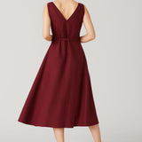 Robe Femme | Midi | Élégante | silhouette ajustée pour Mi-Saison