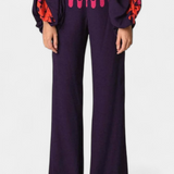 Sybella Ensemble de Deux Pièces avec Épaules Dégagées et Pantalons Amples Imprimés