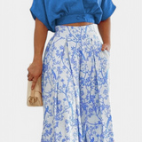 Olivia Ensemble Boho à Col V et Pantalon Large