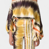 Sybella Ensemble de Deux Pièces avec Épaules Dégagées et Pantalons Amples Imprimés