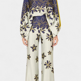 Sybella Ensemble de Deux Pièces avec Épaules Découvertes et Pantalons Amples Imprimés