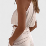 Helira Ensemble de Deux Pièces avec Top Fluide et Pantalon Palazzo