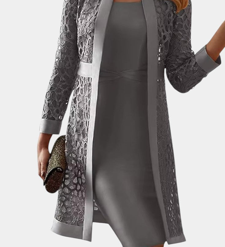 Freya Ensemble de Robe Deux Pièces avec Dentelle